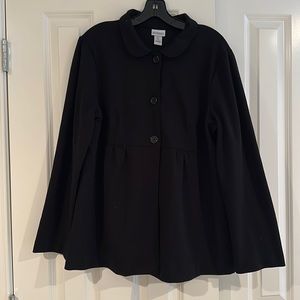 Black maternity cotton coat blazer